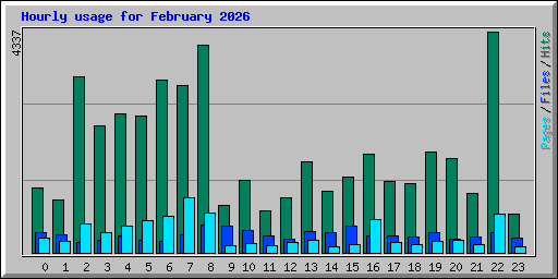 Hourly usage for February 2026