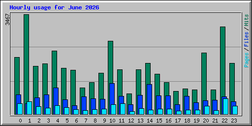 Hourly usage for June 2026