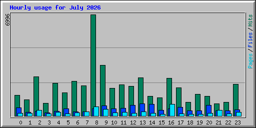 Hourly usage for July 2026