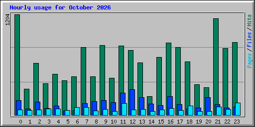 Hourly usage for October 2026